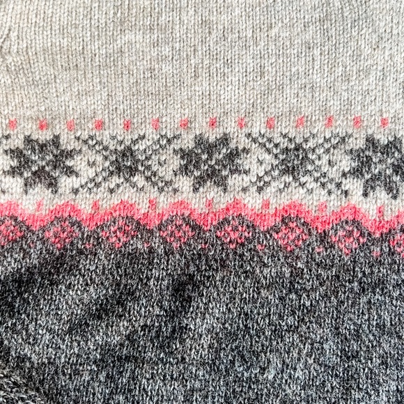 Woolrich Fair Isle Wool Zip Neck Sweater Hickory M - Picture 8 of 9